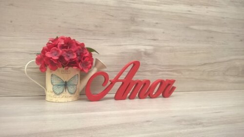 Palavra Decorativa Amor - Linha Bop