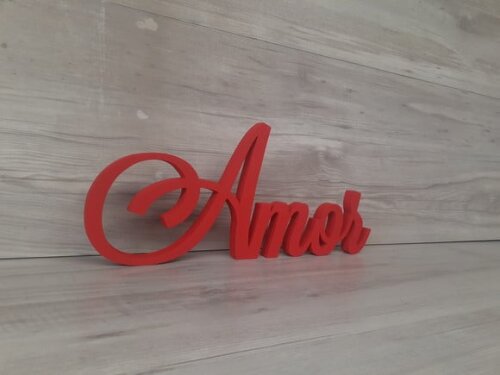 Palavra Decorativa Amor Mod. Ls - Tamanho G