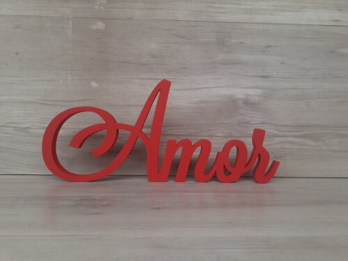 Palavra Decorativa Amor Mod. Ls - Tamanho G