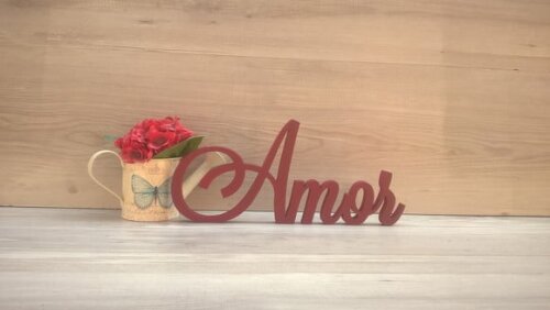 Palavra Decorativa Amor Mod. LS - tamanho G