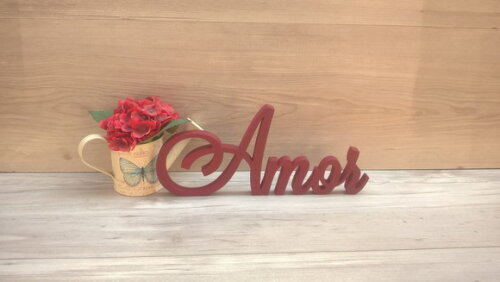 Palavra Decorativa Amor Mod. LS - tamanho G
