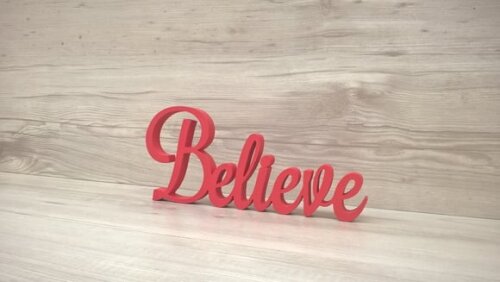 Palavra Decorativa Believe Mod. LS