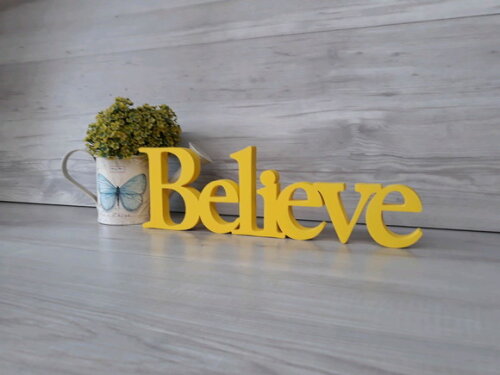 Palavra Decorativa Believe Mod. BS