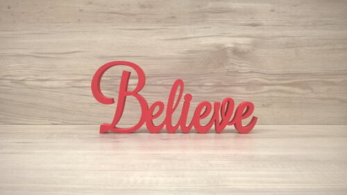 Palavra Decorativa Believe Mod. LS