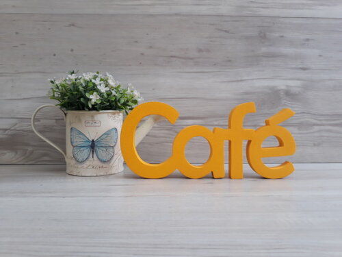 Palavra decorativa Café