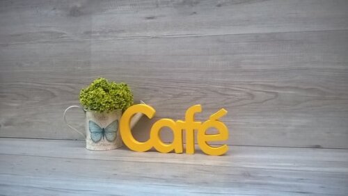 Palavra decorativa Café