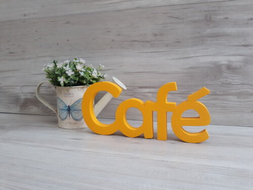 Palavra decorativa Café
