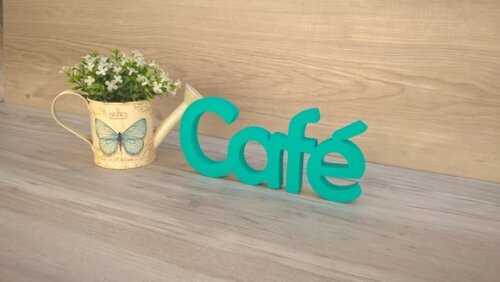 Palavra decorativa Café