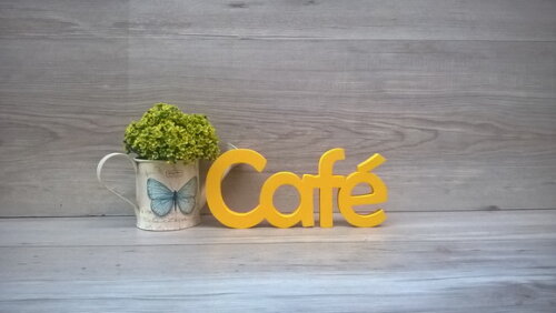 Palavra decorativa Café