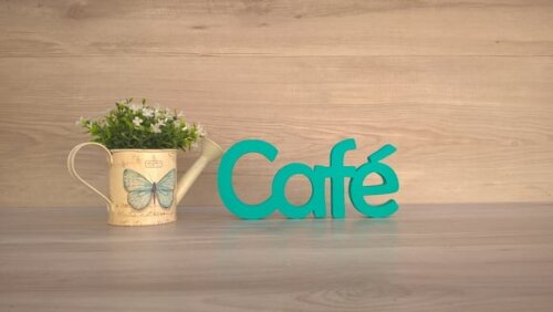 Palavra decorativa Café