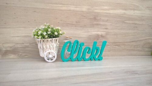 Palavra decorativa Click! Mod MS
