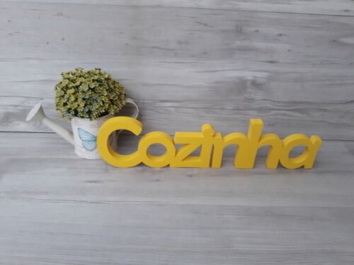 Palavra Decorativa Cozinha - Peça de Mesa em mdf