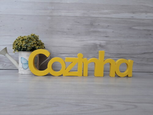Palavra Decorativa Cozinha - Peça de Mesa em mdf