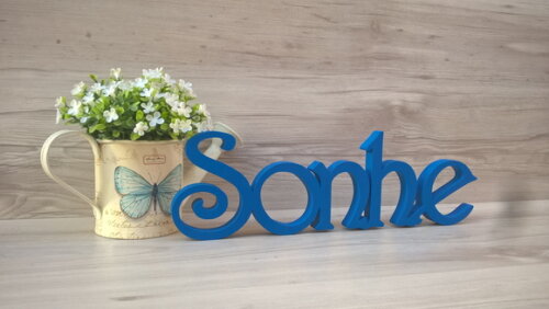 Palavra Decorativa de Mesa Sonhe - Mod H
