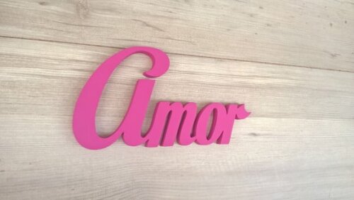 Palavra Decorativa de Parede - Amor