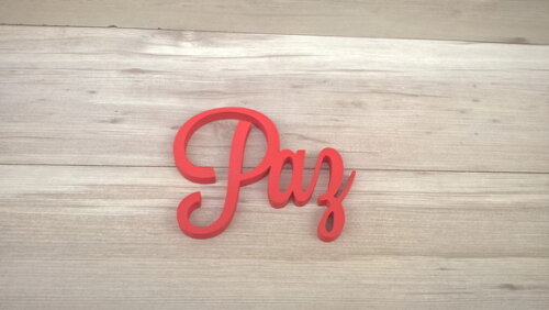 Palavra Decorativa de Parede - Paz linha LS