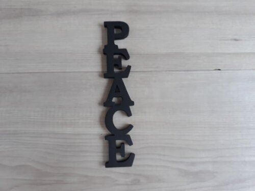 Palavra Decorativa de Parede - Peace