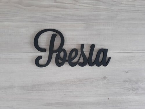 Palavra Decorativa de Parede - Poesia