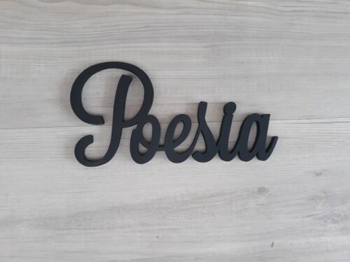 Palavra Decorativa de Parede - Poesia