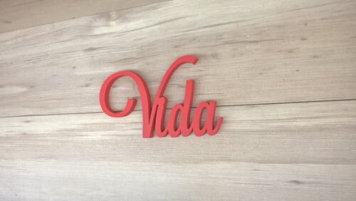Palavra Decorativa de Parede - Vida - linha LS