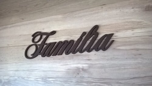 Palavra Decorativa de Parede Família - linha AS2