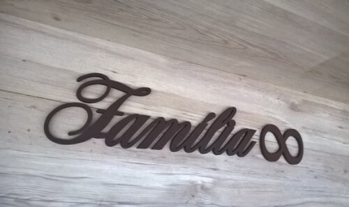 Palavra Decorativa de Parede Família - linha AS2 + Infinito