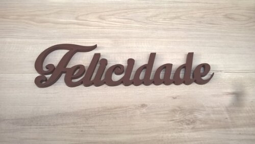 Palavra Decorativa de Parede Felicidade