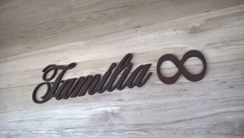 Palavra Decorativa de Parede Família - linha AS2 + Infinito