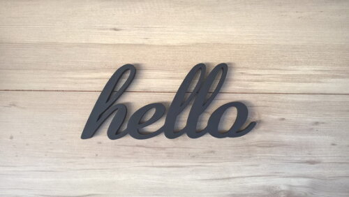 Palavra Decorativa de Parede Hello Modelo as