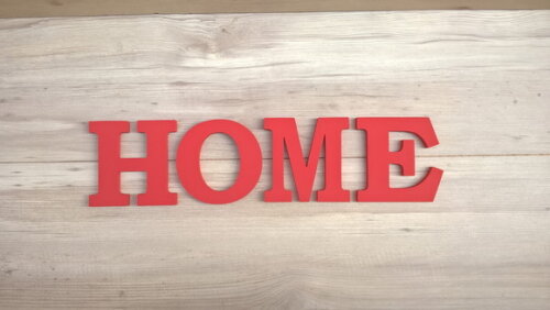 Palavra Decorativa de Parede HOME - linha BK