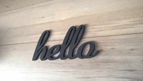 Palavra Decorativa de Parede Hello Modelo as