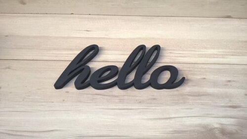Palavra Decorativa de Parede Hello Modelo as