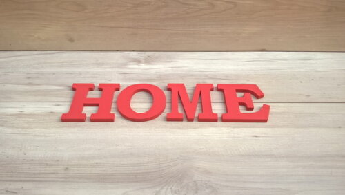Palavra Decorativa de Parede HOME - linha BK