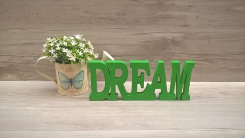 Palavra decorativa DREAM - linha BK M