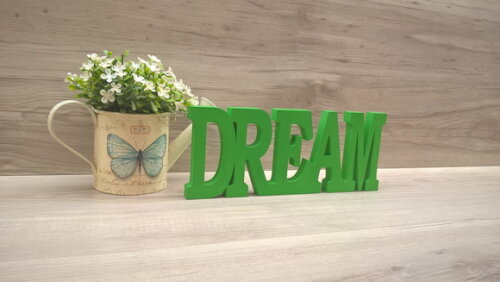 Palavra decorativa DREAM - linha BK M
