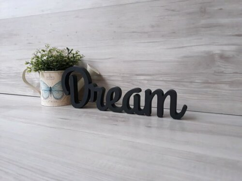 Palavra decorativa Dream- linha GH