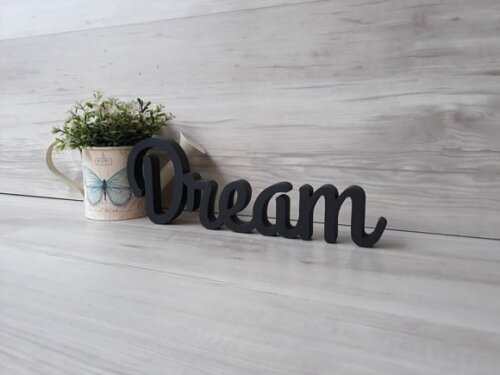 Palavra decorativa Dream- linha GH
