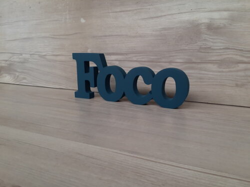 Palavra Decorativa Em Mdf - Foco - Linha Bk