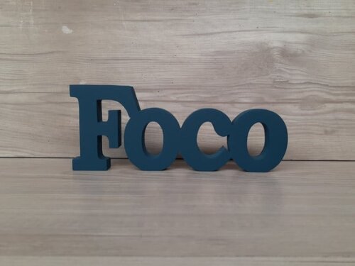 Palavra Decorativa Em Mdf - Foco - Linha Bk