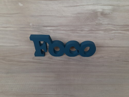 Palavra Decorativa Em Mdf - Foco - Linha Bk