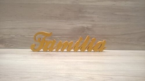 Palavra decorativa em mdf Família- Linha Clássico