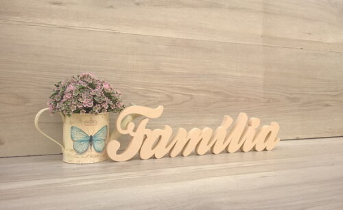 Palavra decorativa em mdf Família- Linha Clássico
