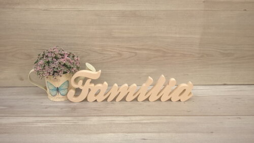 Palavra decorativa em mdf Família- Linha Clássico