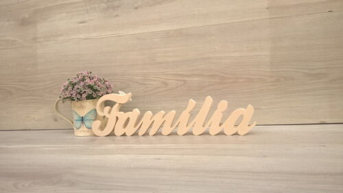 Palavra decorativa em mdf Família- Linha Clássico