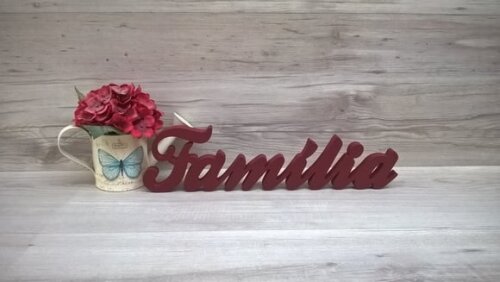 Palavra decorativa em mdf Família- Linha Clássico