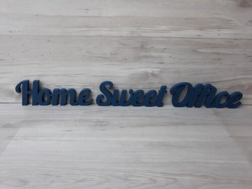 Palavra decorativa em mdf Home Sweet Office