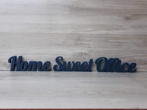 Palavra decorativa em mdf Home Sweet Office