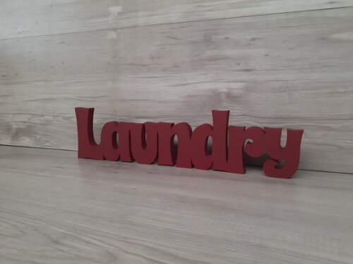Palavra decorativa em MDF Laundry - Mod Sr