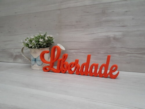 Palavra decorativa em mdf Liberdade - Mod LS