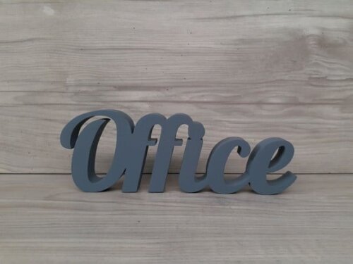 Palavra decorativa em mdf Office - Tamanho P